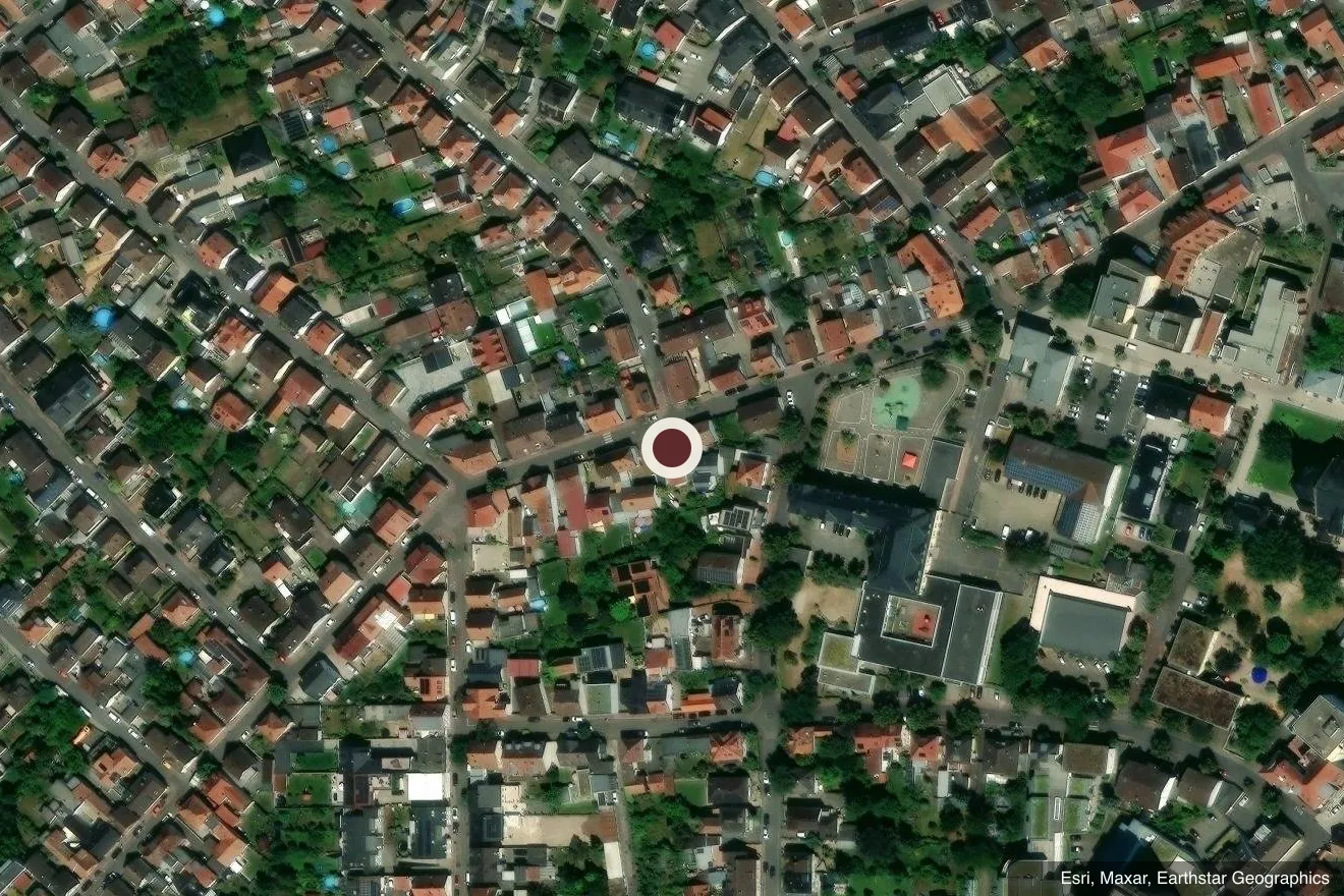 Kartenausschnitt mit dem Standort Lampertheimer Str. 8, 68519 Viernheim